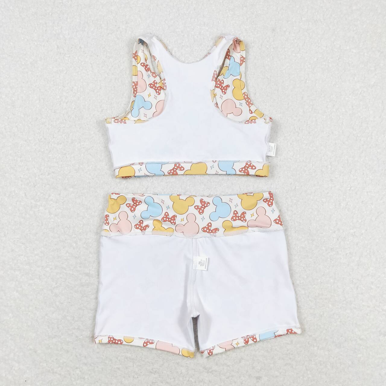 GSSO0899 Cartoon Mouse Print Girls Summer Clothes Set