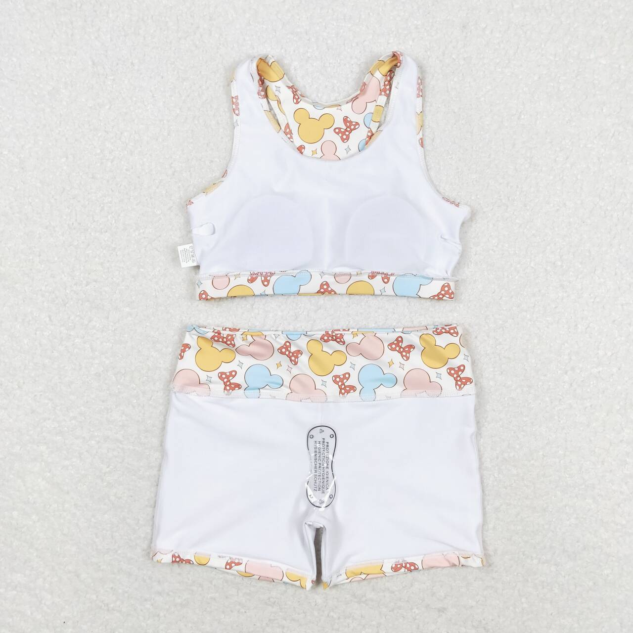 GSSO0899 Cartoon Mouse Print Girls Summer Clothes Set