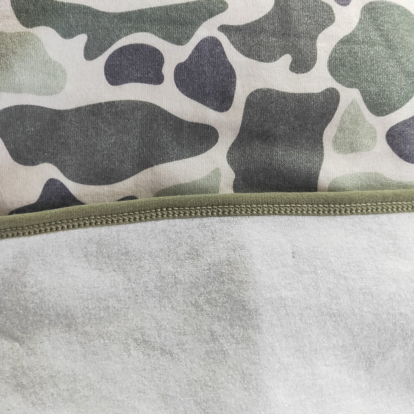 S0326 Green Camo Print Kids Terry Swim Towel Cover Ups