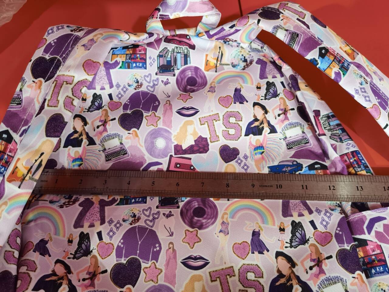 USA-Shop BA0172 Purple Singer Swiftie Print Girls Vocal Concert Backpack