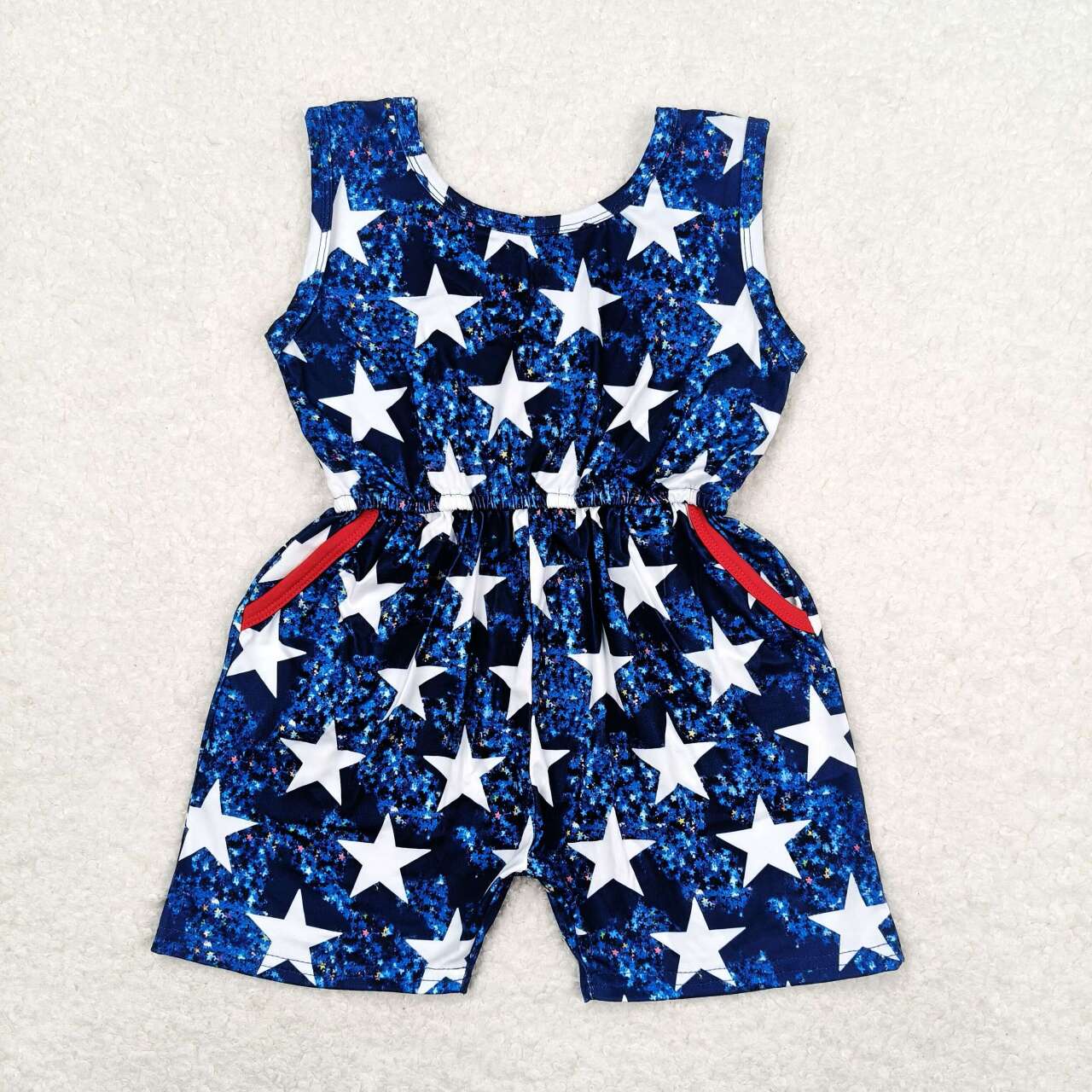 (Promotion)Sleeveless stars print 4th of July jumpsuits SR0028