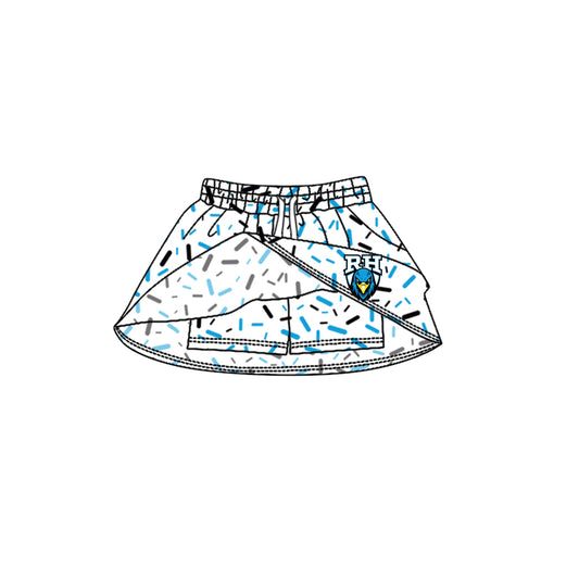 (Custom Design Preorder MOQ 5 Each Item) Team's RockHill Sprinkles Print Summer Bottom Skirts Shorts Mom and Me Matching Clothes
