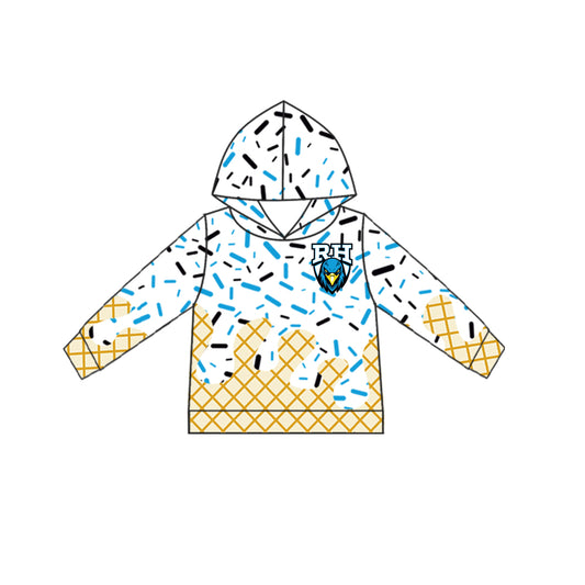 (Custom Design Preorder MOQ 5 Each Item) Team's RockHill Sprinkles Print Hoodie Top Mom and Me Matching Clothes