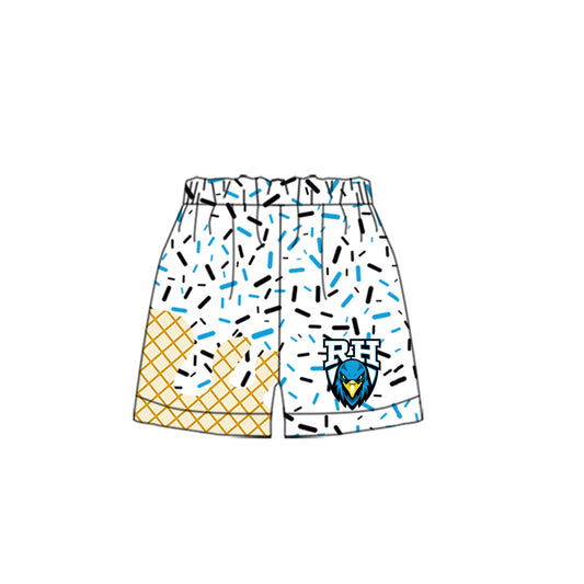 (Custom Design Preorder MOQ 5 Each Item) Team's RockHill Sprinkles Print Summer Bottom Shorts Mom and Me Matching Clothes