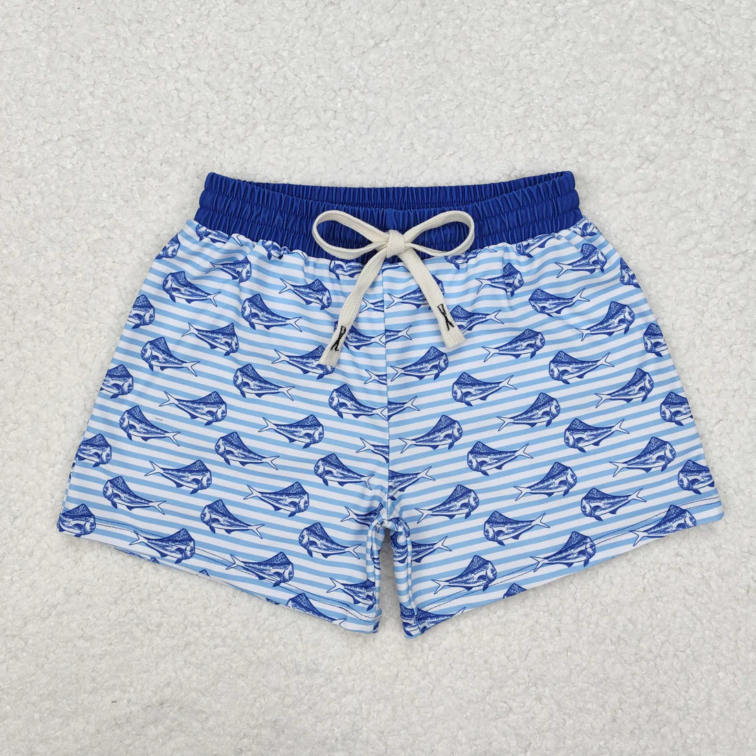 12 Design Fish Print Boys Swim Trunks Brothers Wear