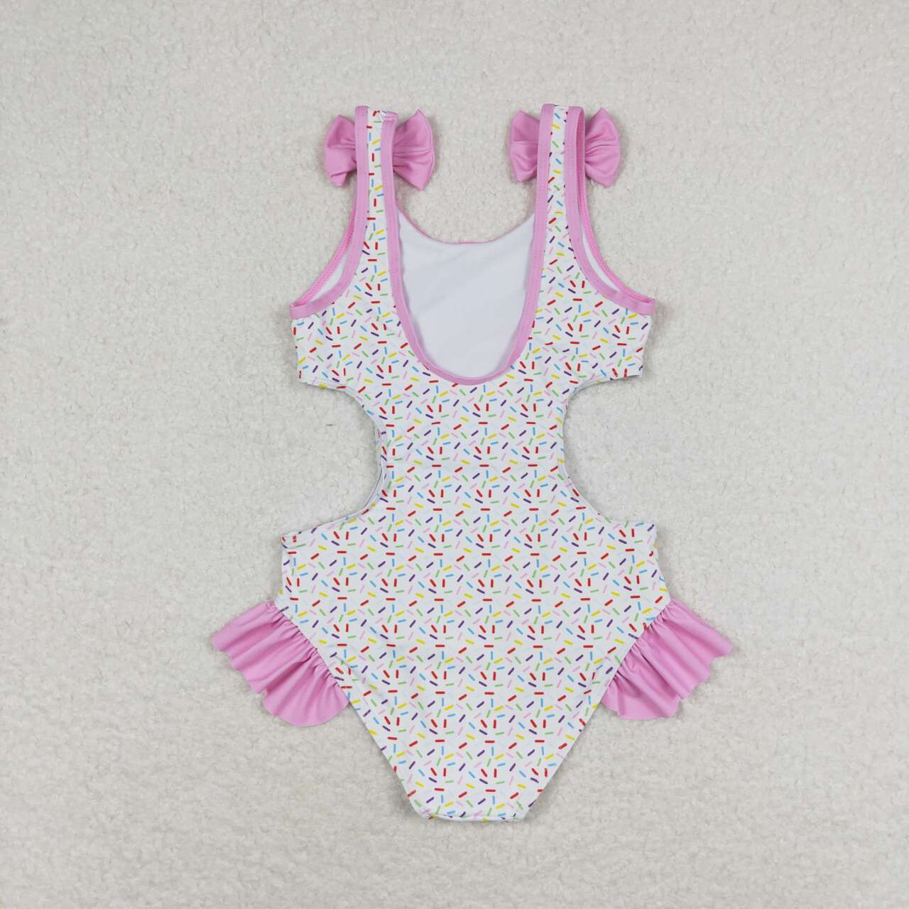S0178 Girls Gelato Ice Cream Print 1 Piece Swimsuits