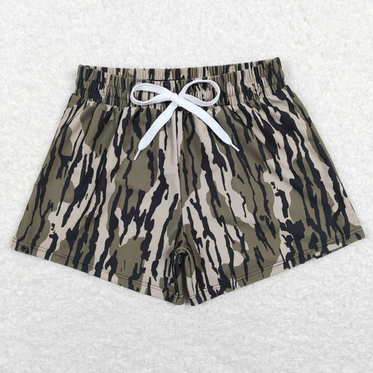 USA-Shop S0194 Boys Camo Branch Print Swim Trunks