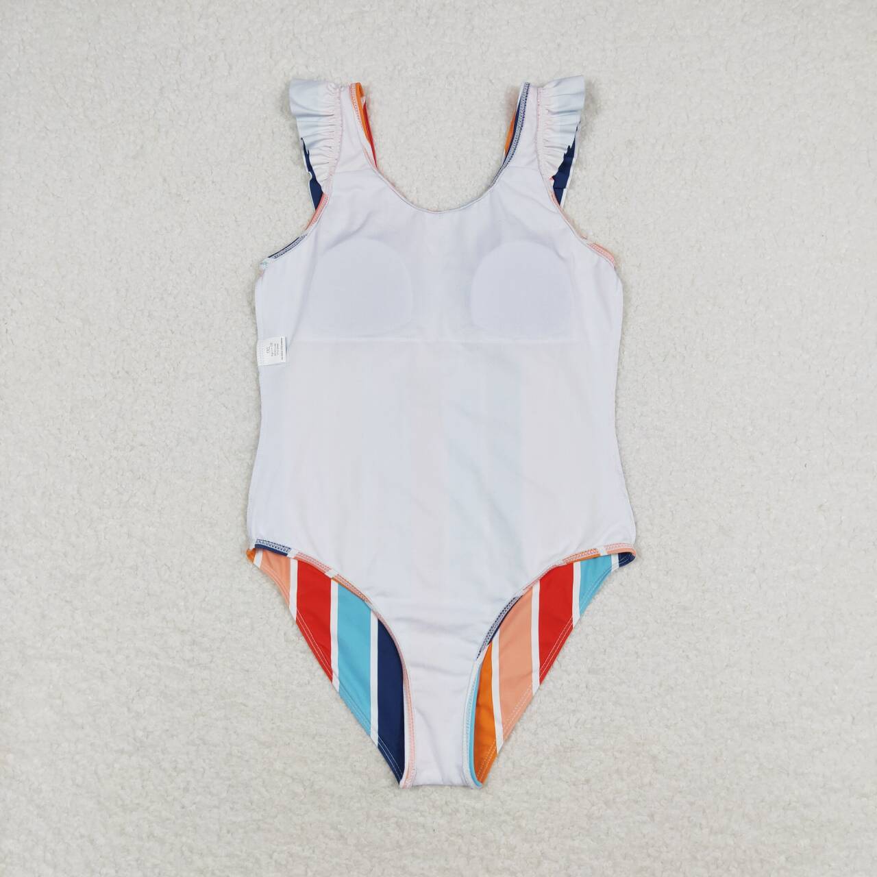 S0341 Stripes Print Girls 1 Piece Swimsuits
