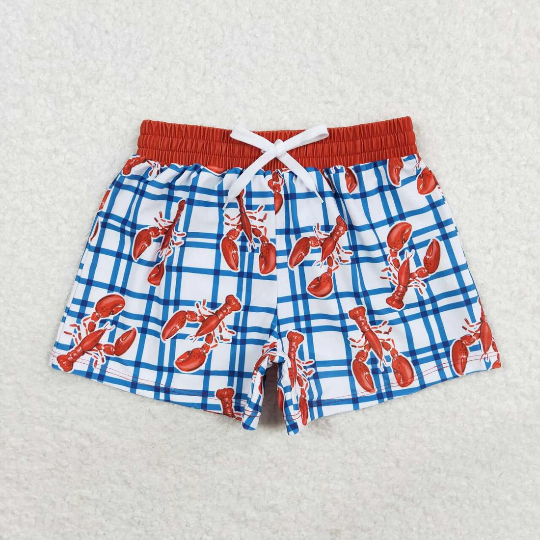 4 Crayfish Print Boys Swim Trunks Brothers Wear