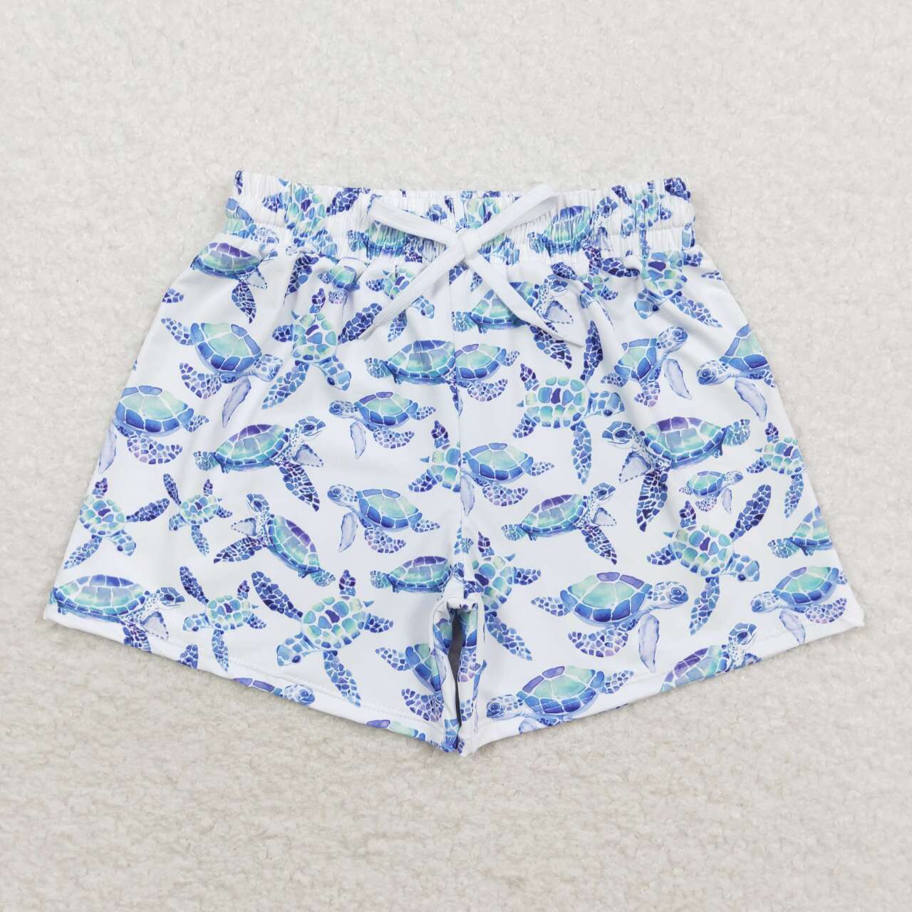 S0431 Sea Turtle Print Boys Swim Trunks