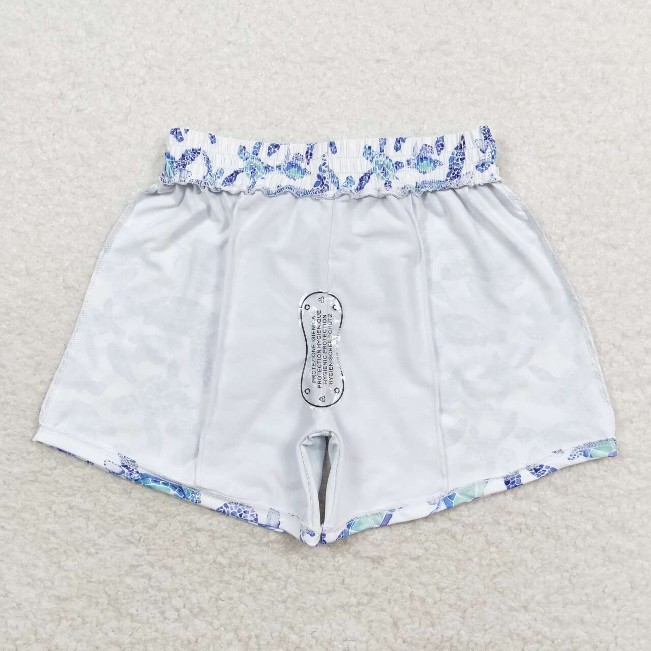 S0431 Sea Turtle Print Boys Swim Trunks