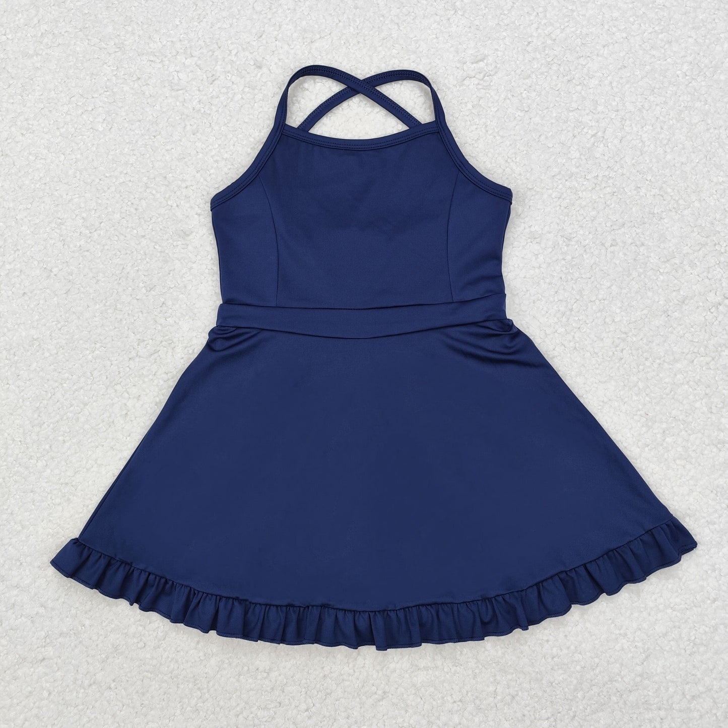 5 Colors Girls Knee Length Shorts 1 Pieces Yoga Dress