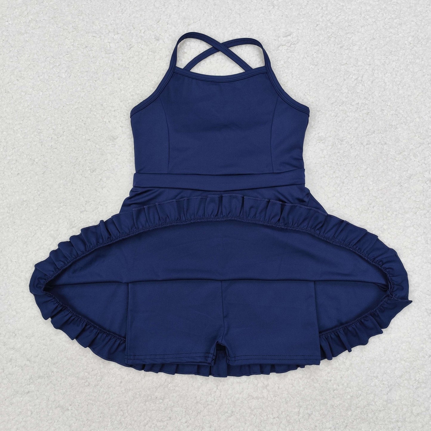 5 Colors Girls Knee Length Shorts 1 Pieces Yoga Dress