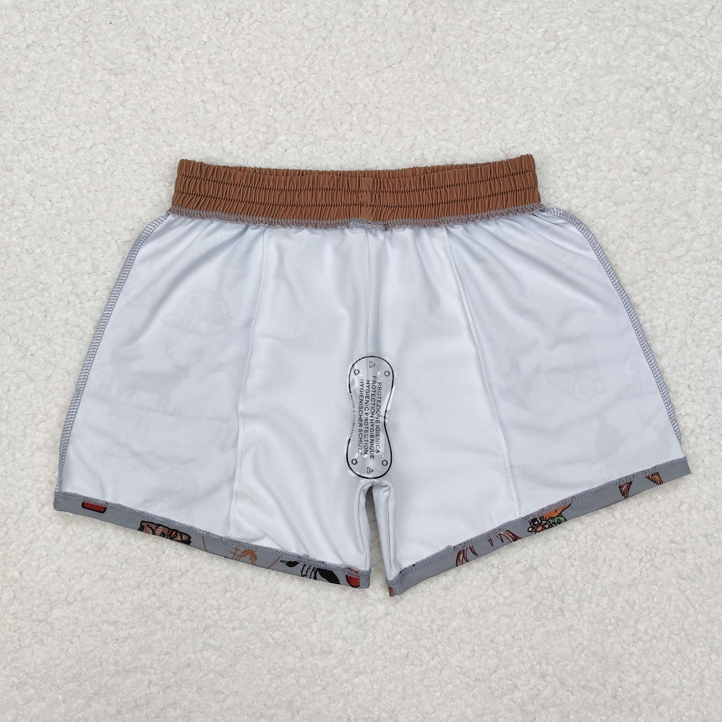 S0471  Dog Duck Deer Hunting Print Boys Summer Swim Trunks