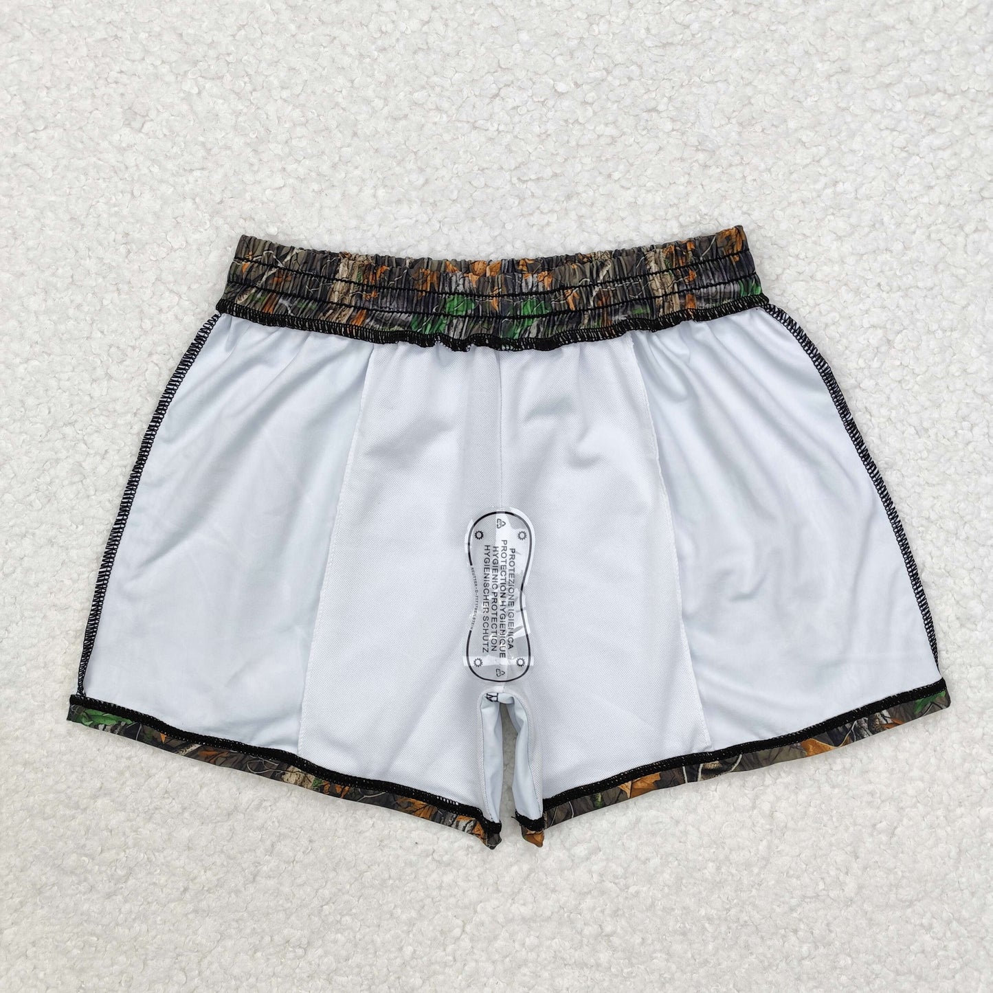 S0473 Branches Camo Print Boys Swim Trunks