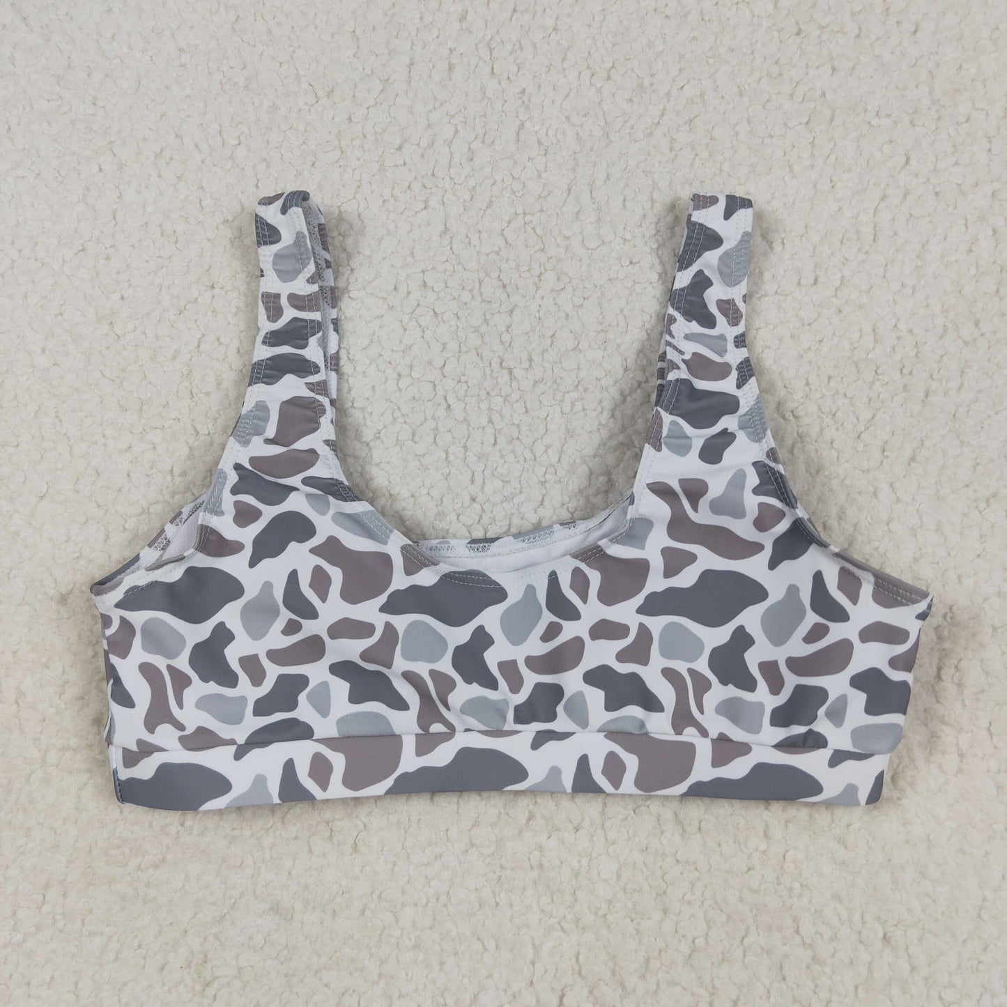 USA-Shop S0558 Adult Grey Camo Print Woman 2 Pieces Swimsuits