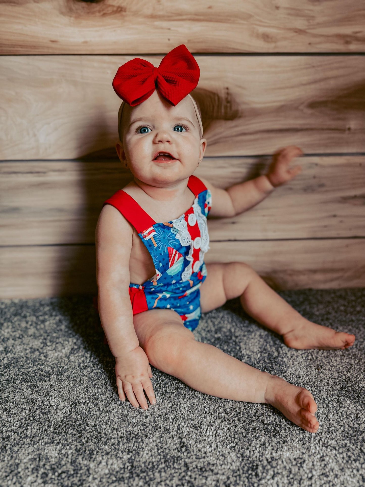 Baby girls popsicle july 4th bubble romper SR0015