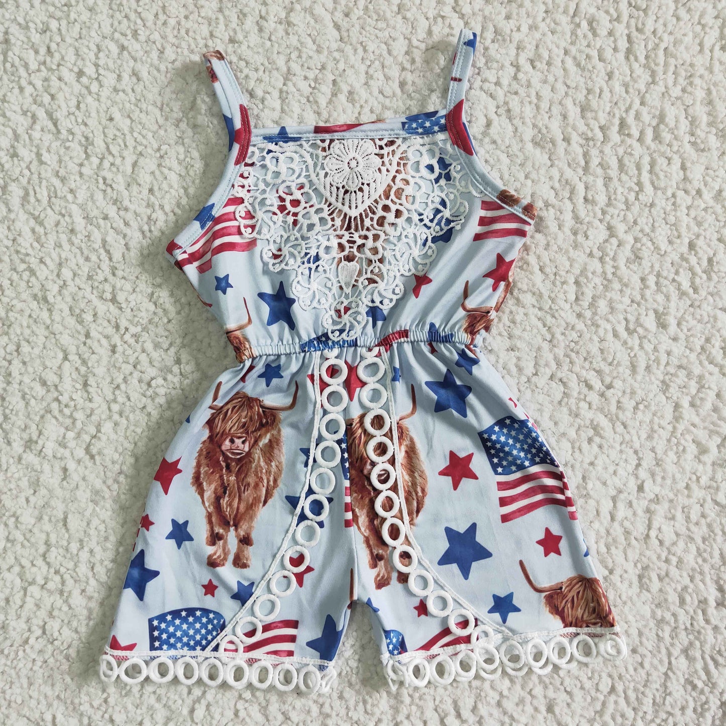 (Promotion)Sleeveless 4th of July jumpsuit SR0053