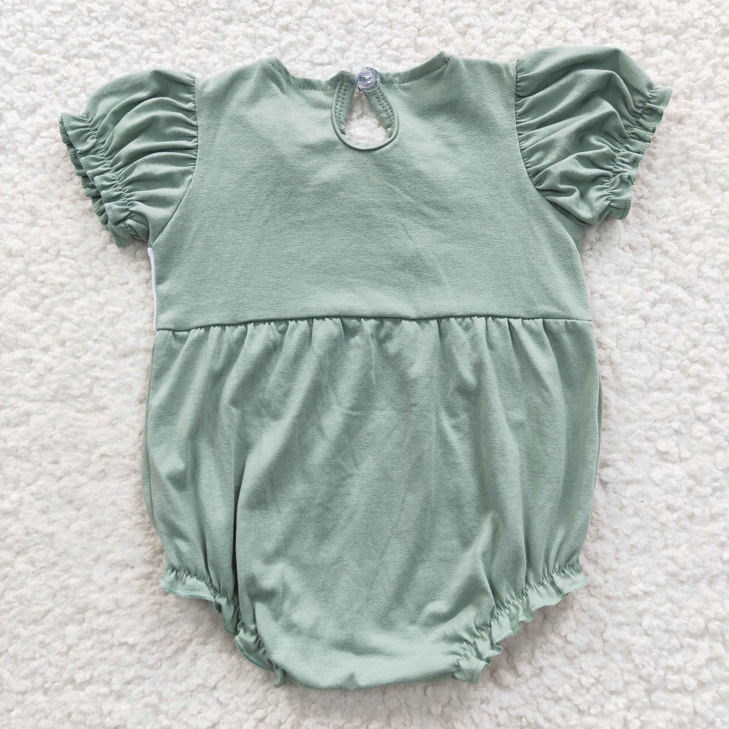 Girls 3 cow embroidery summer romper SR0373