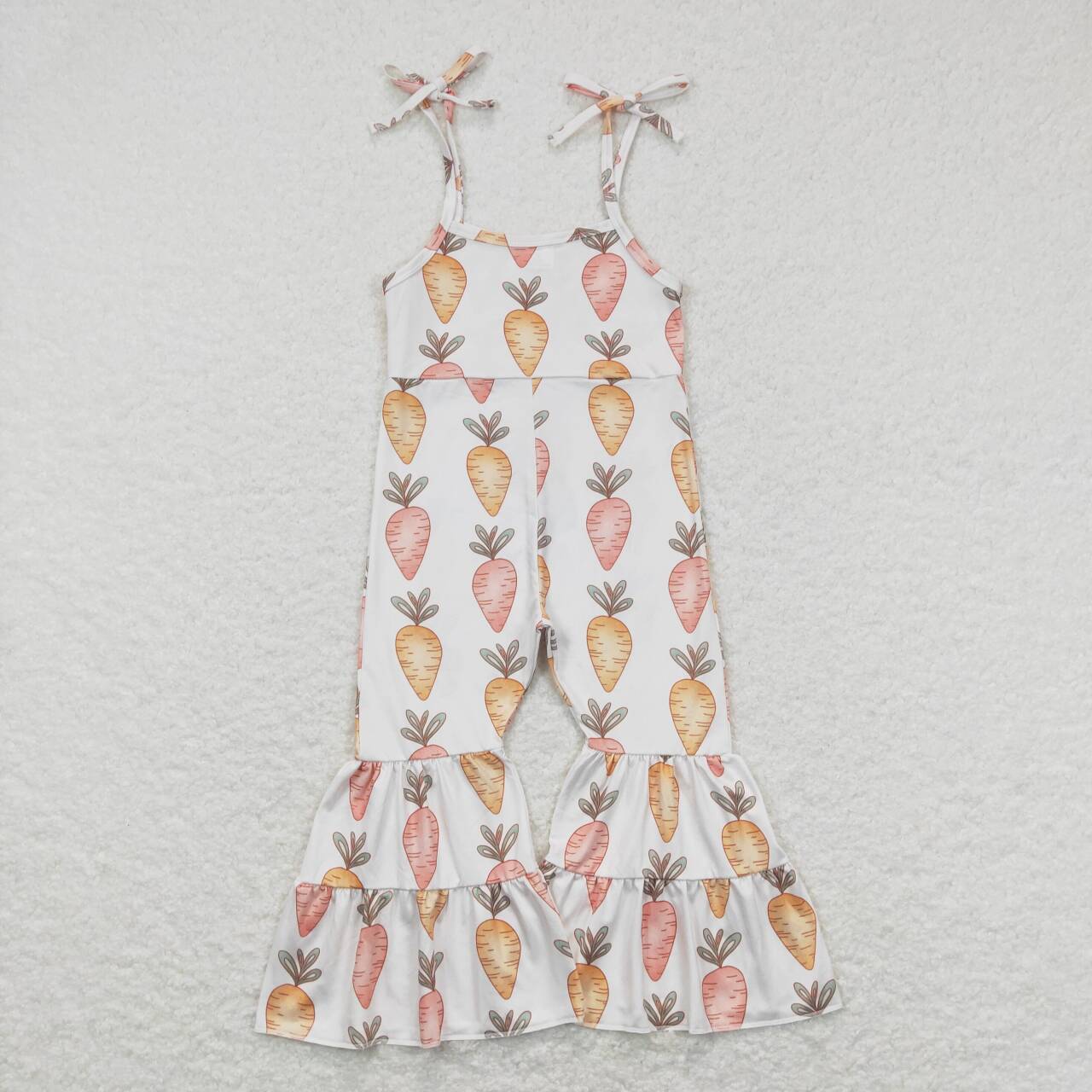 SR0538 Bunny Carrot Girls Easter Jumpsuits