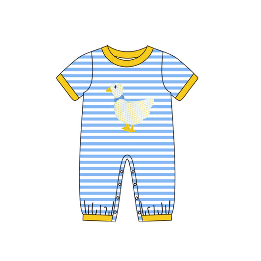 (Pre-order)SR0559 Yellow Duck Print Baby Boys Romper
