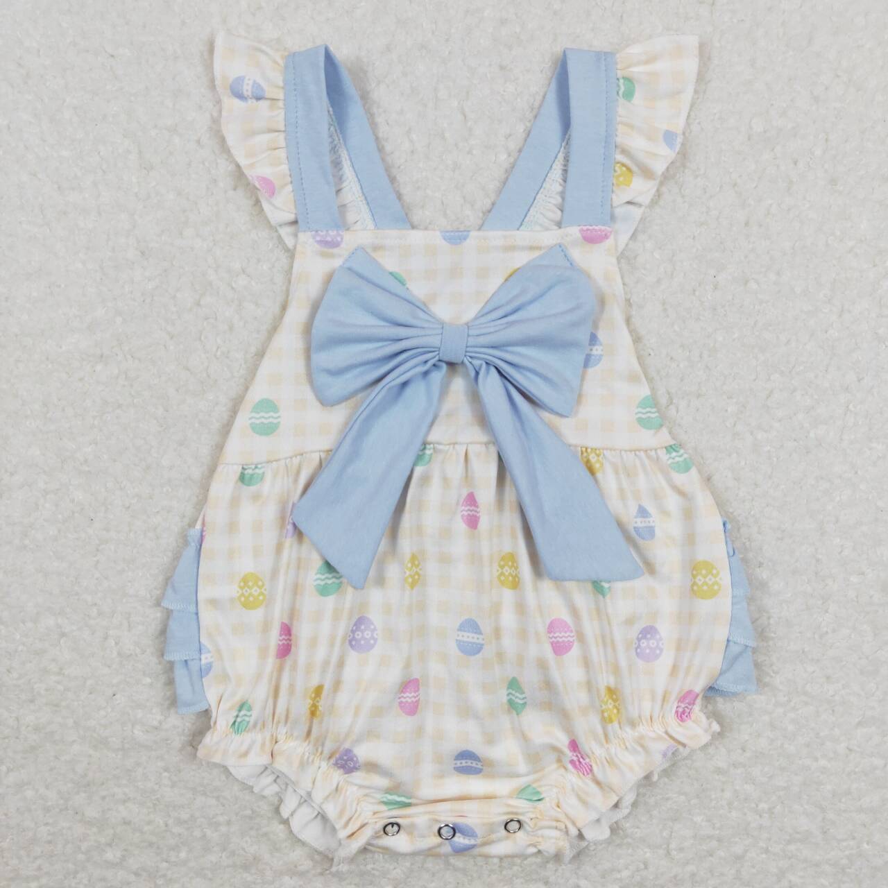 Colorful Eggs Print Sisters Easter Matching Clothes