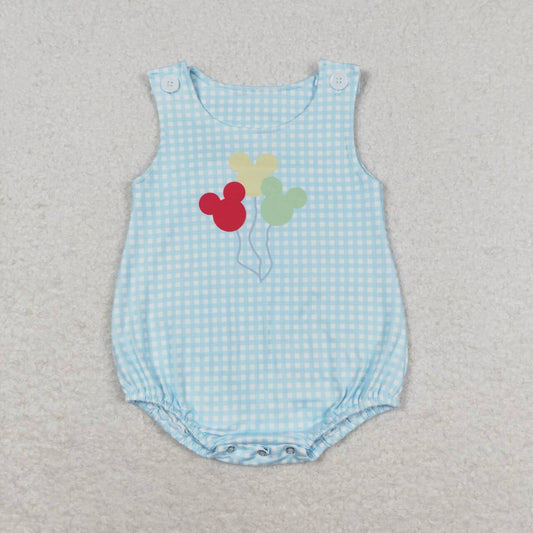 SR1204 Cartoon Mouse Balloon Print Baby Boys Summer Romper