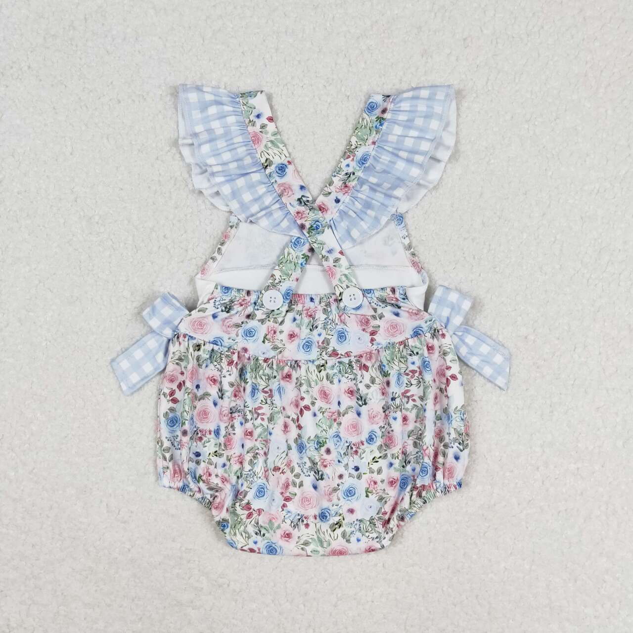 SR1240 DADDY'S GIRL Flowers Print Baby Girls Summer Romper