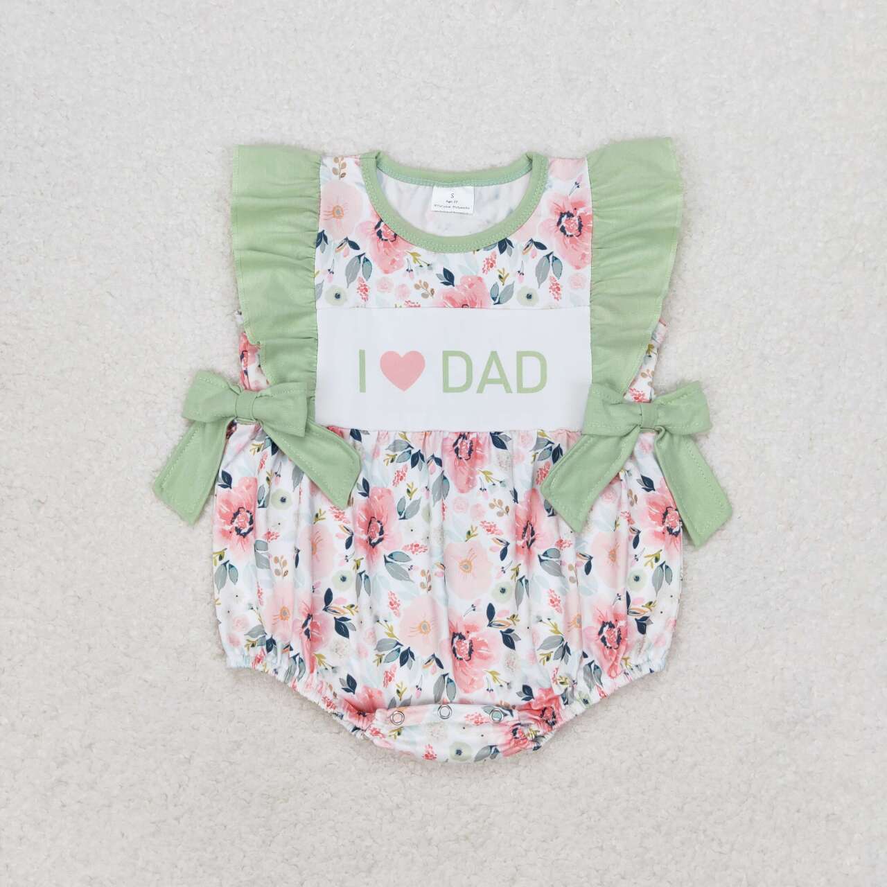 I LOVE DAD Flowers Print Sisters Summer Matching Clothes