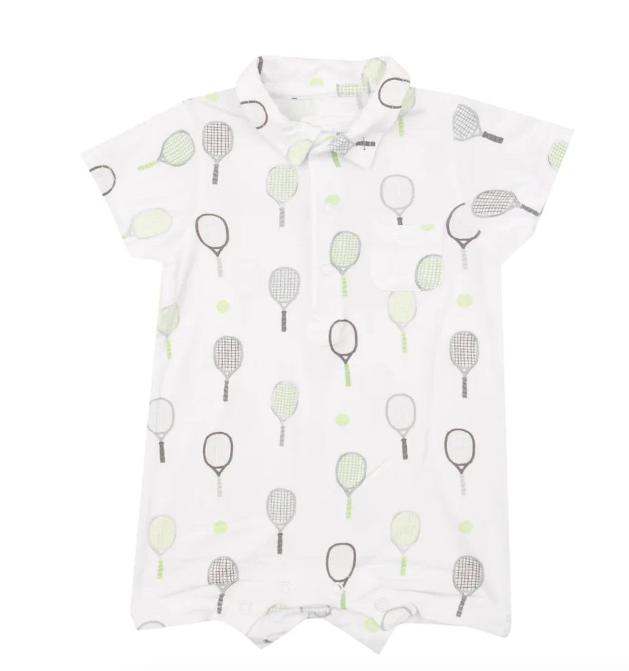 (Pre-order)SR1715 Tennis Print Baby Boys Summer Romper