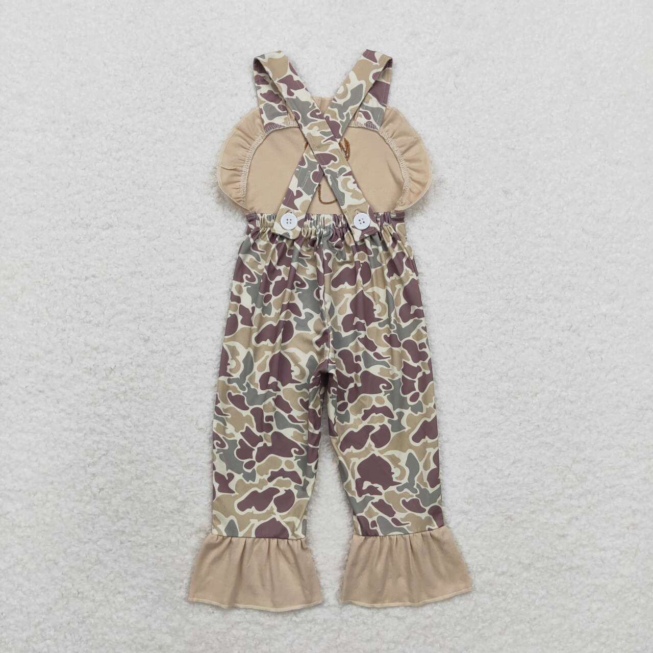 USA-Shop SR1914 Camo Deer Embroidery Print Jumpsuits Baby Girls Romper