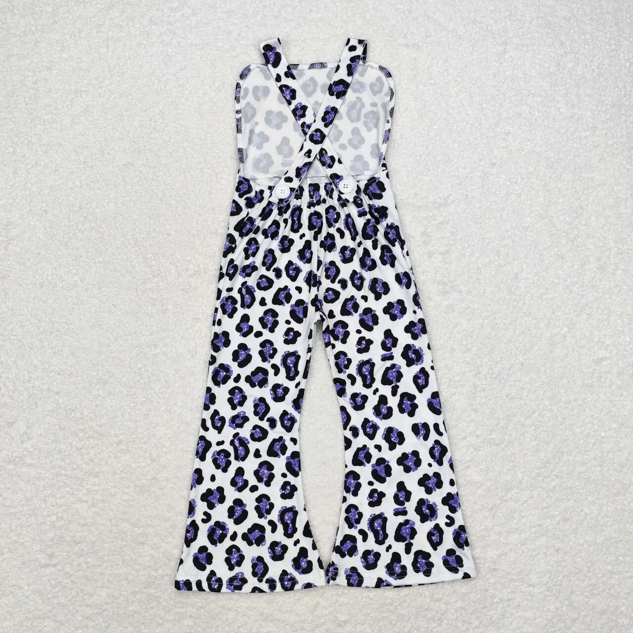 SR1932 Purple Leopard Print Girls Jumpsuits