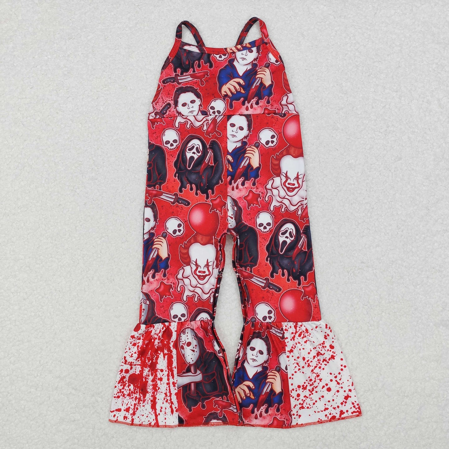 SR1965 Movie Character Print Baby Girls Halloween Romper