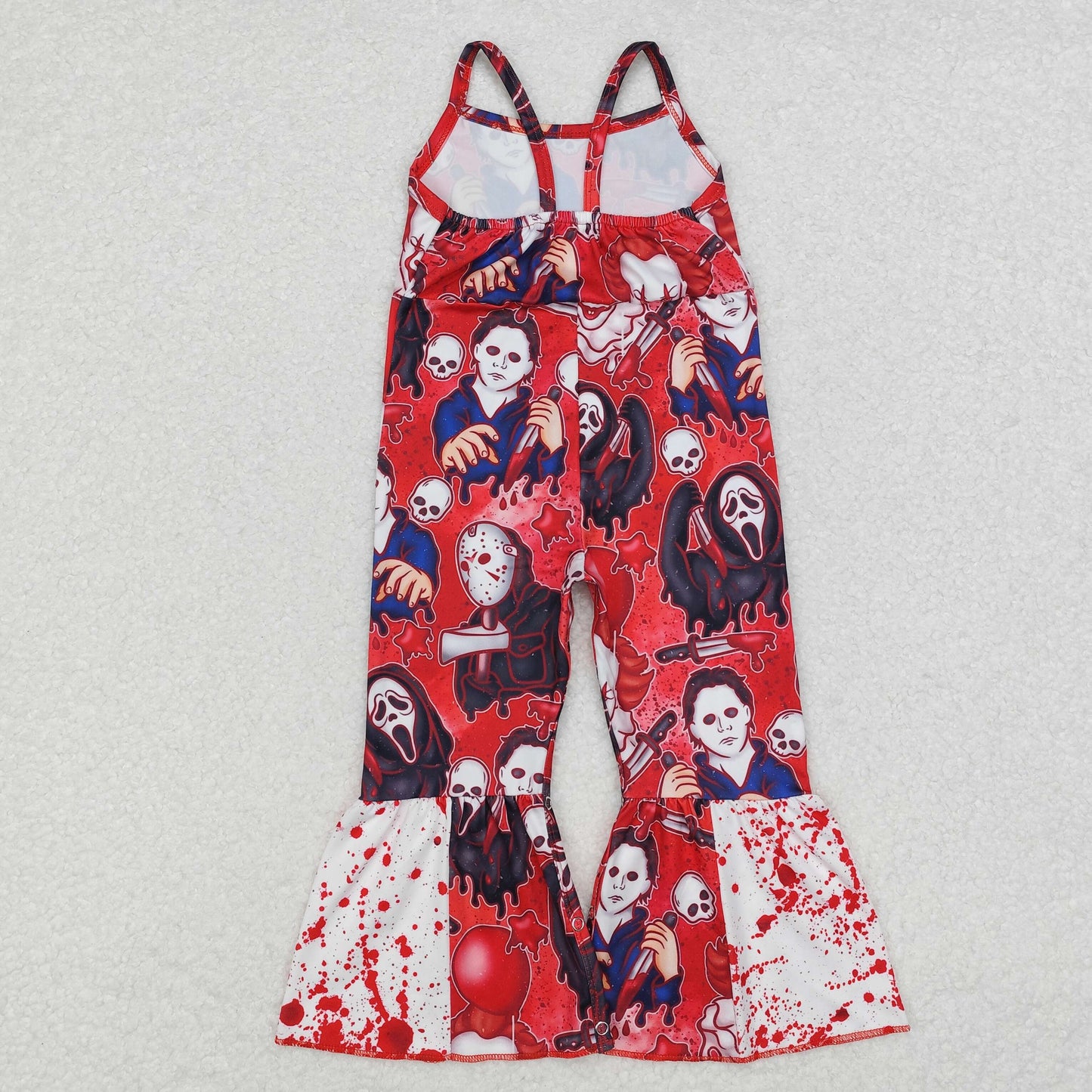 SR1965 Movie Character Print Baby Girls Halloween Romper
