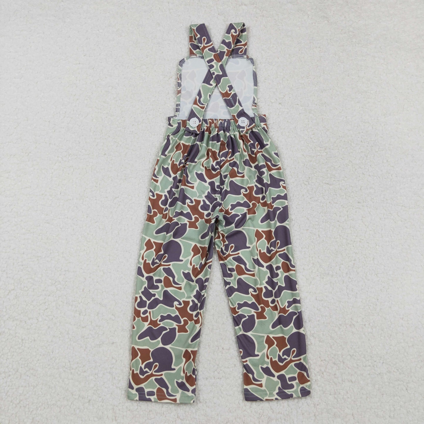 4 Colors Camo Print Kids Summer Jumpsuits Sisters Wear