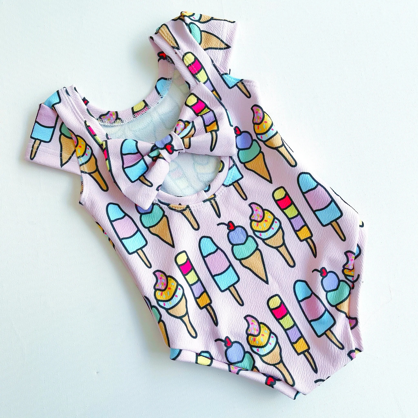 (Pre-order)SR2340 Colorful Popsicle Print Baby Girls Summer Romper