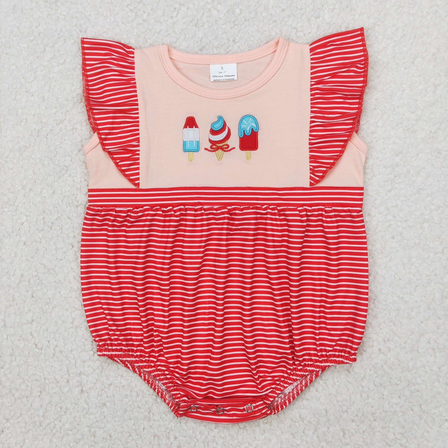 9 Items Popsicle Embroidery Sibling 4th of July Matching Clothes
