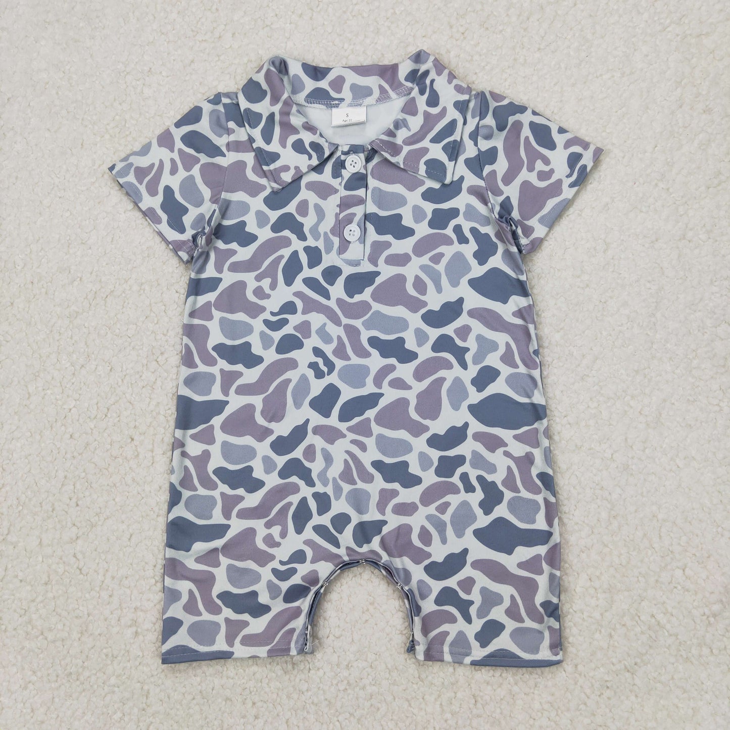USA-Shop SR2973 Grey Camo Print Baby Boys Summer Romper