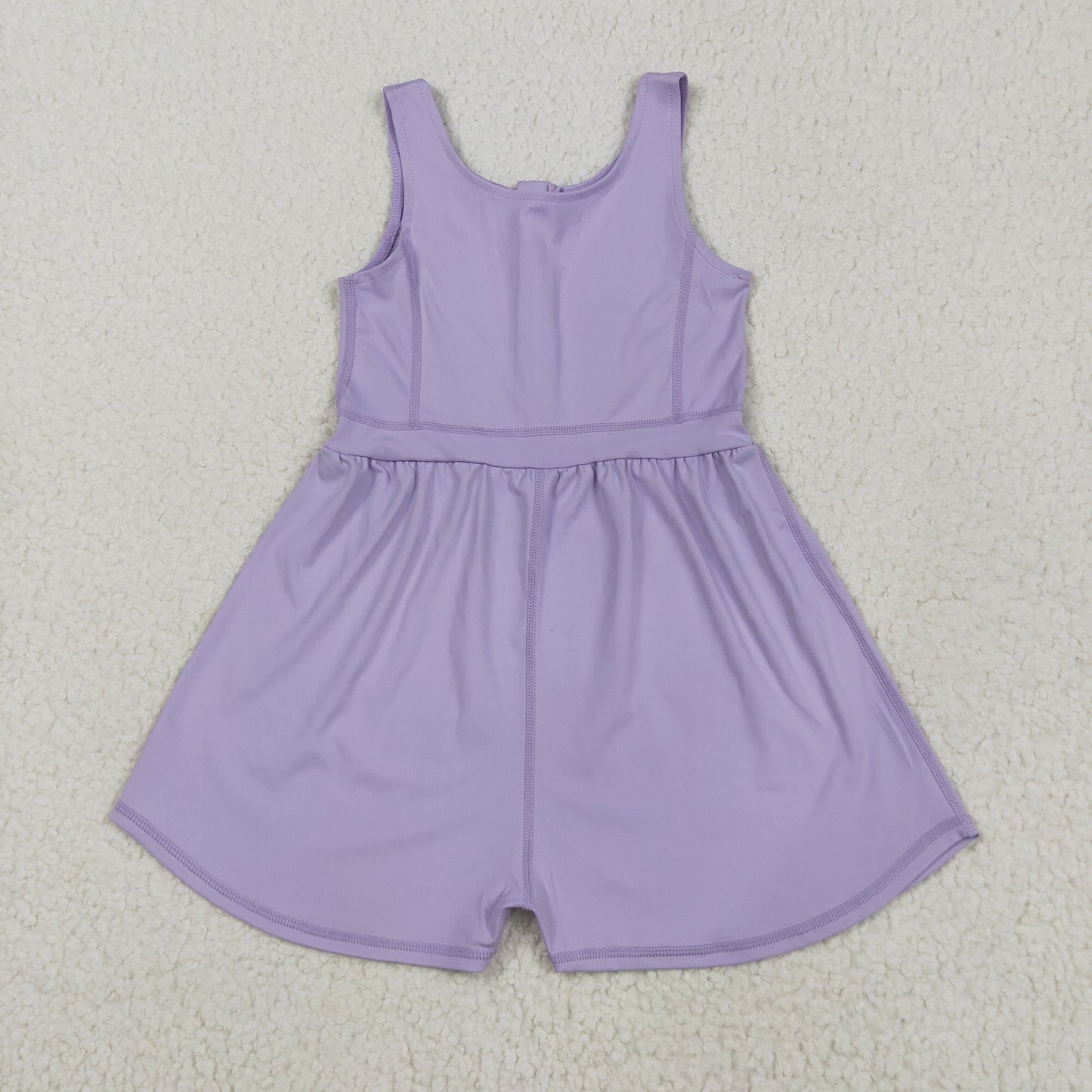 SR3020 Purple Color Girls Summer Yoga Jumpsuits