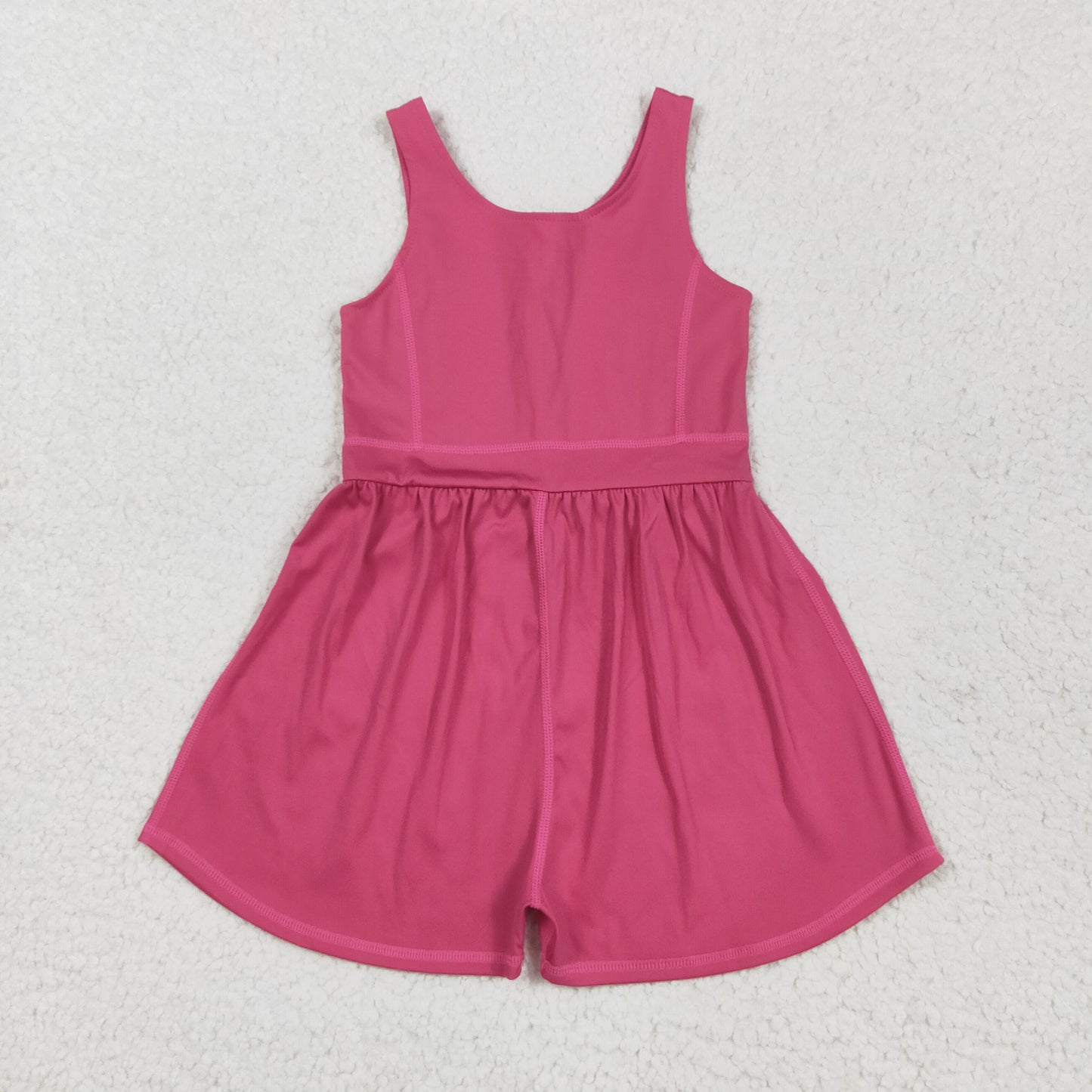 SR3022 Hot Pink Color Girls Summer Yoga Jumpsuits