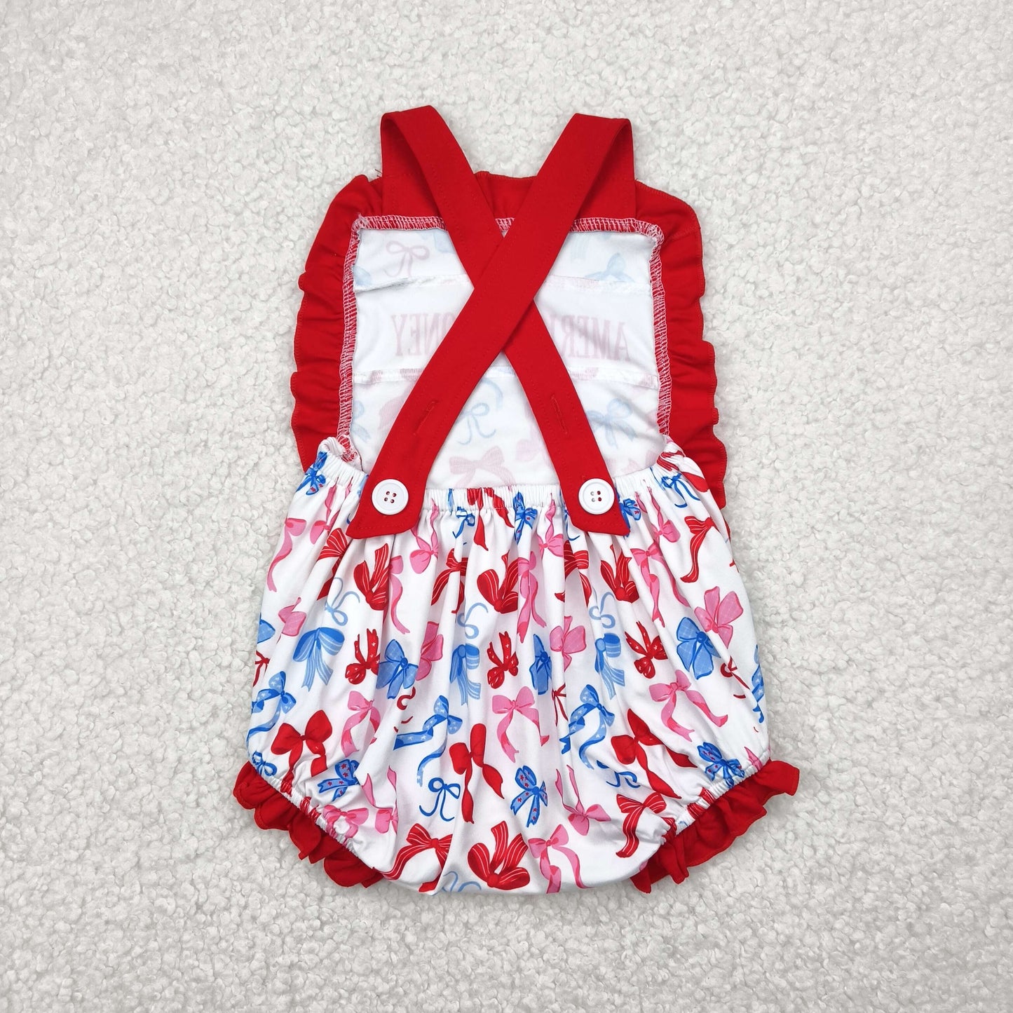 AMERICAN HONEY Bows Print Sisters 4th of July Matching Clothes