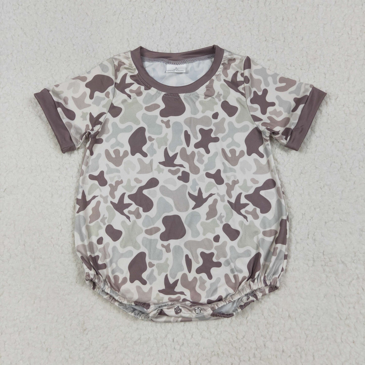 Brown Camo Print Boys Hunting Summer Matching Clothes
