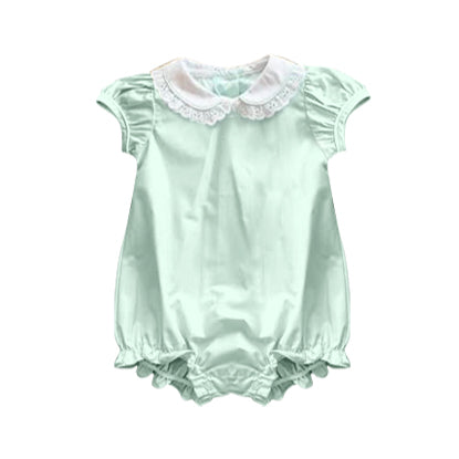 (Pre-order)SR3324 Green Color Baby Girls Summer Romper