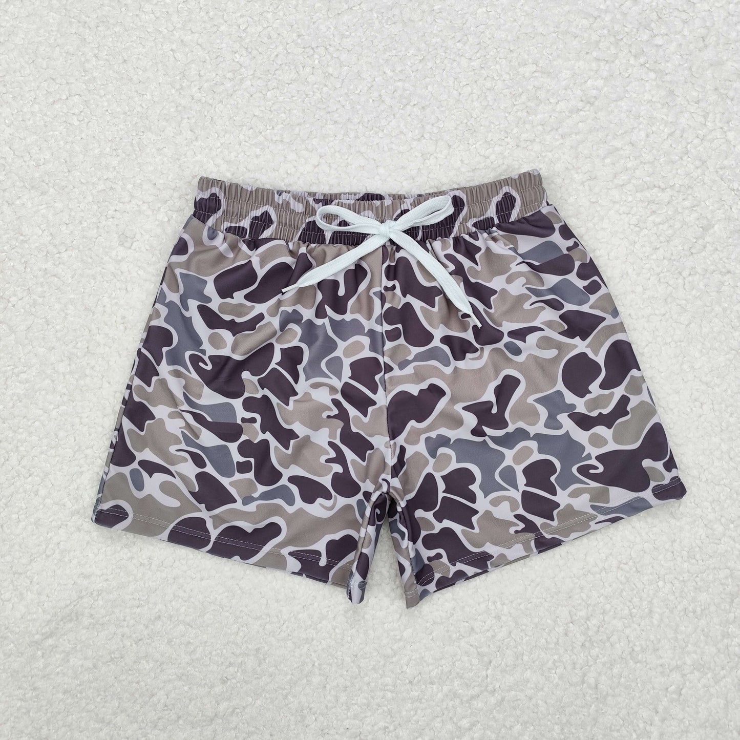 Boys camo print lining swim trunks SS0079