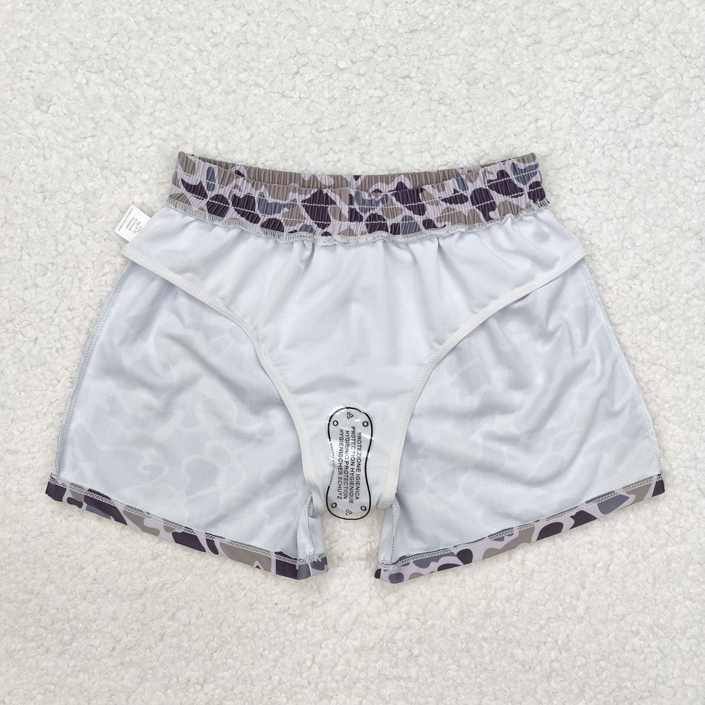 Boys camo print lining swim trunks SS0079