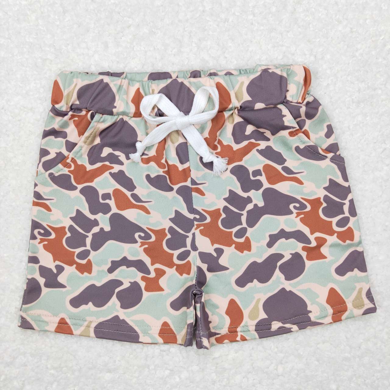 1-6 Colors Camo Print Pockets Kids Summer Shorts Brothers Wear