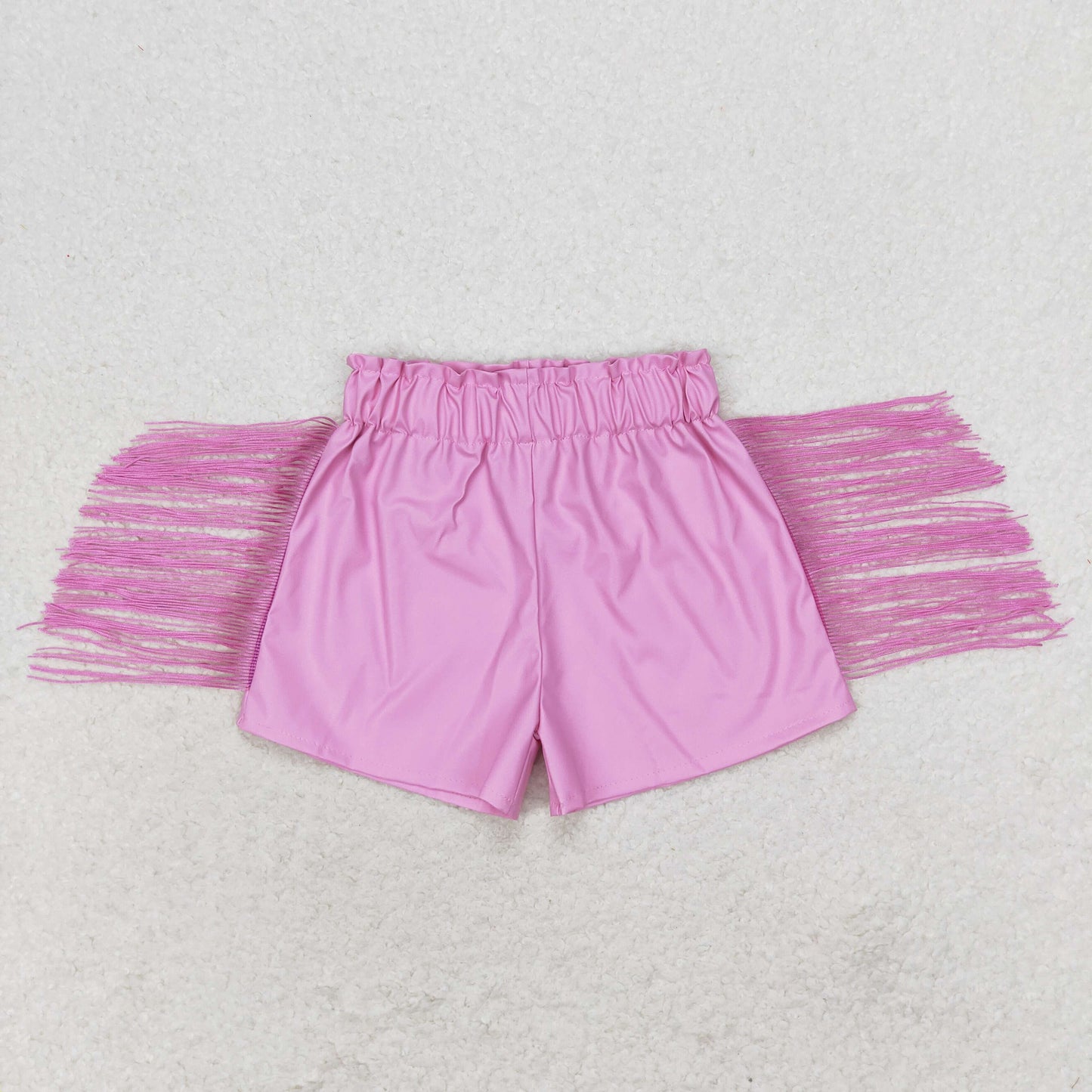 7 Colors Leather Tassel Girls Summer Shorts Sisters Wear