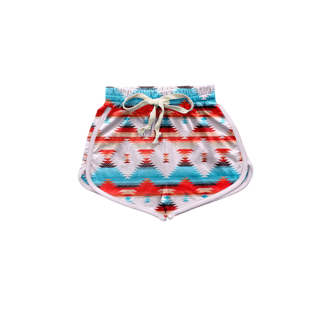 (Pre-order)SS0247 Adult Aztec Print Woman Summer Western Shorts