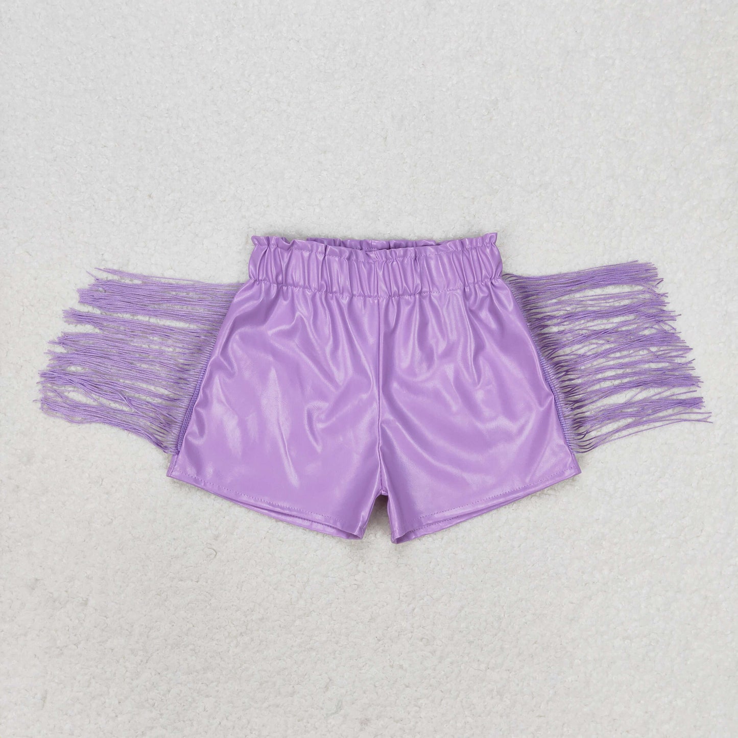 7 Colors Leather Tassel Girls Summer Shorts Sisters Wear