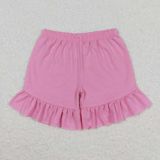 SS0271  Pink Ruffle Girls Summer Shorts